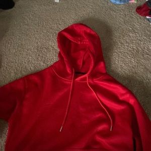 Red & Pink cropped hoodie set